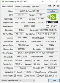 Predám grafickú kartu NVIDIA GeForce GTX780 - 2