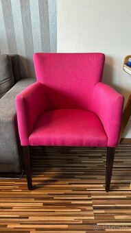 Kreslo v magentovej farbe/ružová - 2