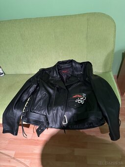 Rypard Ramones kožená bunda na motorku čierna 6XL - KSM003 - 2