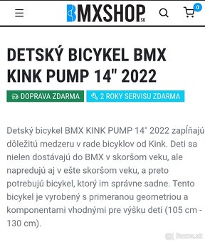 KINK BMX 14" - Špičkové detské bmx - 2