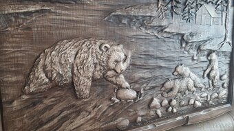 Drevený  obraz Poľovnicke motivy 80×63cm.hr.4.cm - 2