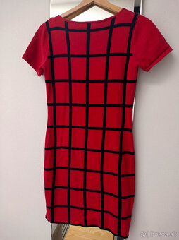 mini šaty červená kocka - 2