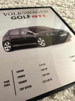 Volkswagen Golf V GTI OBRAZ A3 s rámom - 2