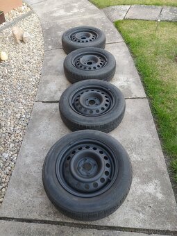 4x100 r14 plechové disky+pneumatiky - 2