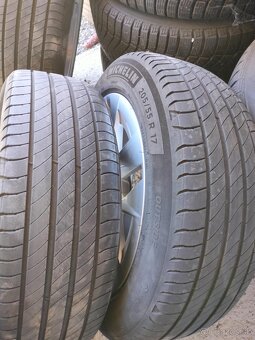 4ks alu disky orig. Škoda 5x112 R17 pneu 205/55 R17 5mm - 2