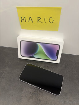 Fialovy iPhone 14 128GB top stav - 2