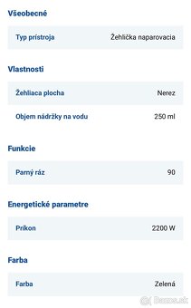 Naparovacia žehlička Electrolux - 2