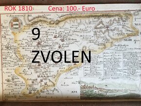 Slovenské župy 200 ročné mapy celá zbierka na predaj - 2