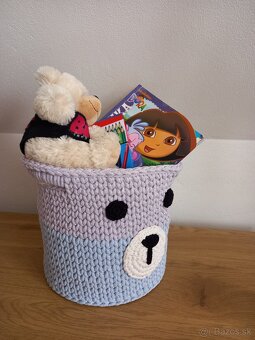 Hackovany kos na hracky s usami - 2