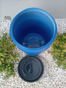 Plastové sudy 55L extra široké hrdlo - 2