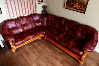 Kožená sedačka masív - 2