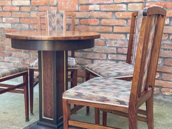 Art deco set 4 stoličky + stôl - 2