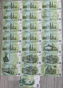 MEMO 0 eur bankovky - kompletná zbierka rovnaké čísla - 2