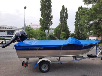 Hlinikovy motorovy cln, motor Tohatsu 3HP s privesom - 2