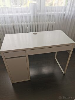 Predám pracovný stôl MICKE, 105x 50 cm, biely - 2