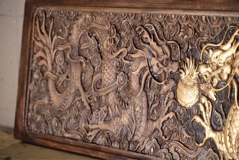 Drevený obraz – Zlatý drak - 2