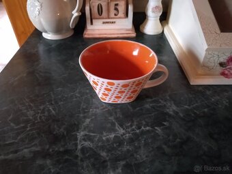 šálky oranžová bodka - 2