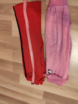 Dievčenské tepláky/ ružové červené - 2