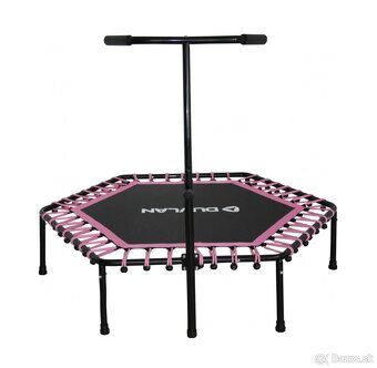 Trampolína s držadlom DUVLAN Jumpee Pink - 2