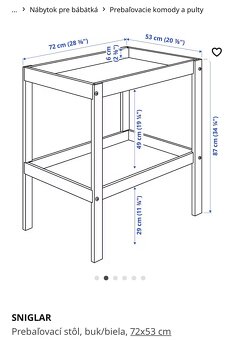 Prebalovaci pult IKEA - 2