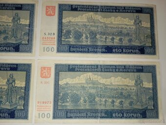 BANKOVKY 100 K, 1940, RŮZNÉ SÉRIE, VŠE NEPERFOROVANÉ - 2