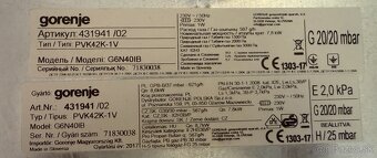 Predám plne funkčnú Plynovú varná dosku Gorenje G6N40IB - 2