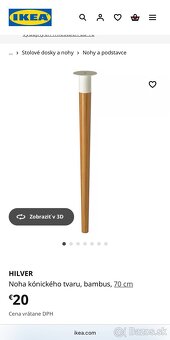 Stolová noha Hilver IKEA - 2