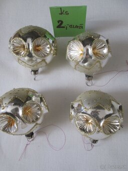 Vianočné retro sklenené gule - 2