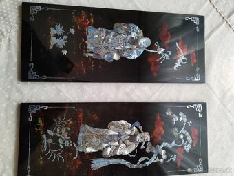 2 vietnamské perleťové obrazy - 2
