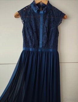 Kráľovské modré spoločenské šaty - 2