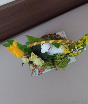 Veľkonočný košík s ovečkou - 2