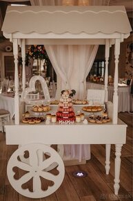 Drevený CANDY BAR vozík - na prenájom - 2