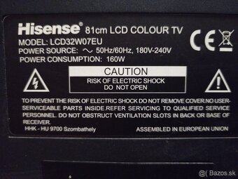 Predam LCD TV Hisense 81 cm.uhlopriecka.(model:lcd32w07eu)na - 2