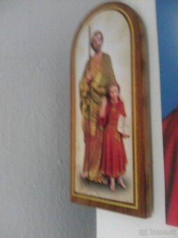 Predám drevený obrázok sv. Jozefa. - 2