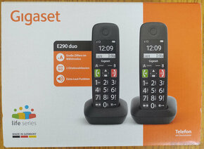 Nový bezdrôtový telefón Gigaset E290 Duo (2 slúchadlá) - 2