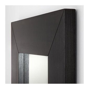 vysoké a široké hnedé zrkadlo z IKEA, málo používané - 2