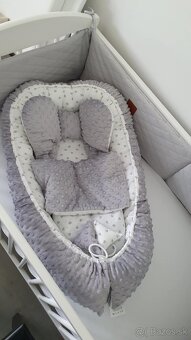 Belisima-Hniezdočko s perinkou Minky Sweet Baby šedé - 2