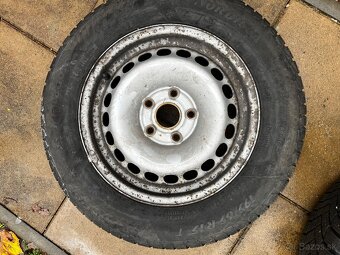 Plechové disky R15 5x112 + Zimné pneu 195/65 - 2