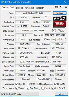 AMD RX 6500 4GB GDDR6 low profile ITX - 2