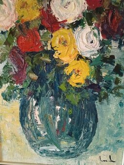 Kvety olejomaľba - 2