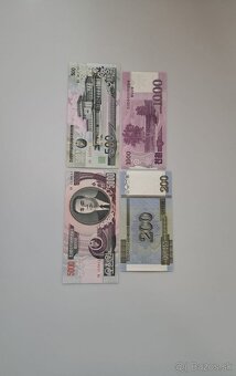 Bankovky Severná Kórea 4kusy - 2