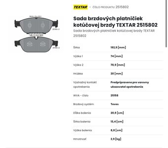 Brzdové kotúče a platničky - 2