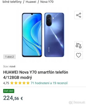 Huawei Nova Y70 Modrý - 2
