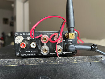 Predám mini zosilovač Fosi s Bluetooth + reproduktory - 2