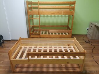 Detská posteľ 160cm × 70cm simpla + poschodová. - 2