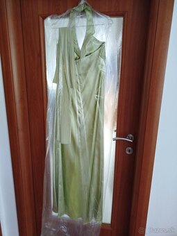 Predam zelene spolocenske saty na stuzkovu. - 2