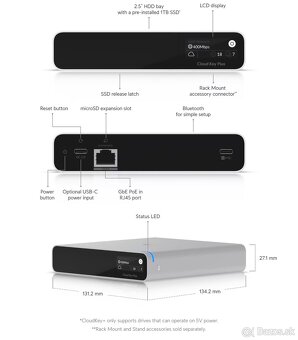 UniFi Controller Cloud Key G2+ s 1TB HDD nový NEROZBALENÝ - 2