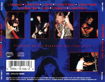 CD Liege Lord – Burn To My Touch 1987 - 2