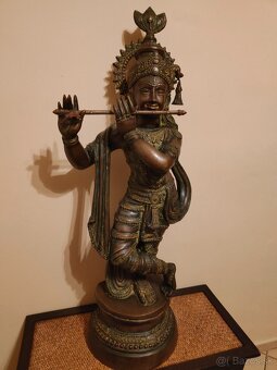 Veľká Socha pána Krišnu zeleno hnedá - 2