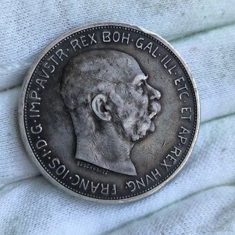 5 korun 1909 - Rakusko - Uhorsko - striebro - 2